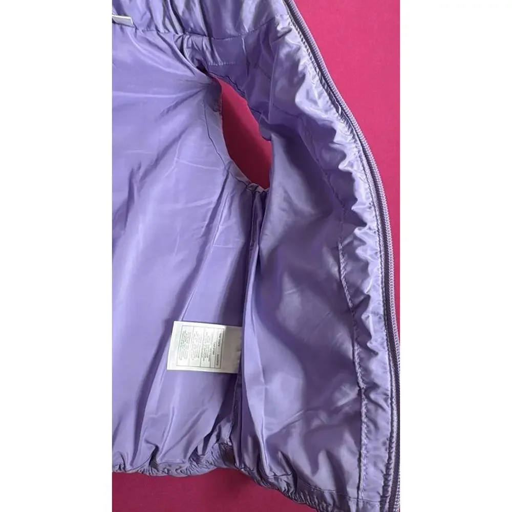 Lavender Quilted Zip‑Front Logo Outerwear Size XXS (3‑4)